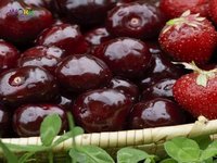 Упаковка клубники и вишни