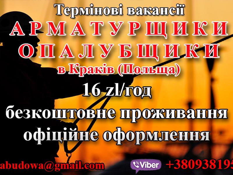 Арматурщики и опалубщики в Польшу